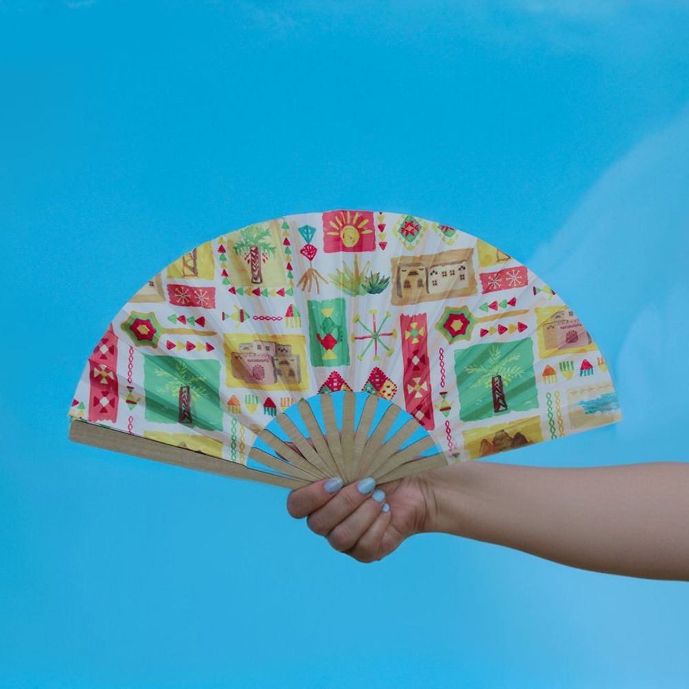 Hand Folding Fan - Siwa Edition 1 Hand Folding Fan - Siwa Edition