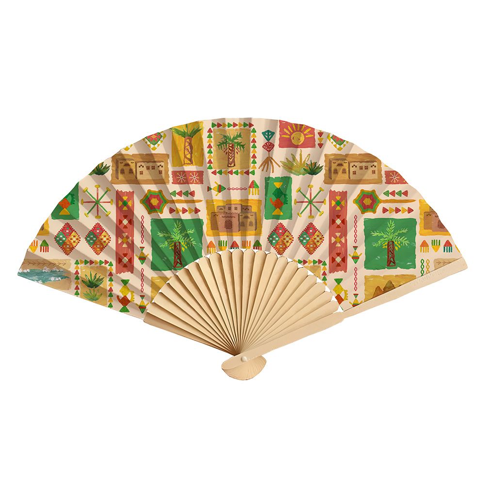 Hand Folding Fan - Siwa Edition 2 Hand Folding Fan - Siwa Edition - Image 2
