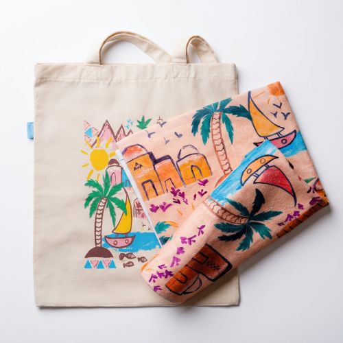 Edfu Towel + Edfu Tote Bag