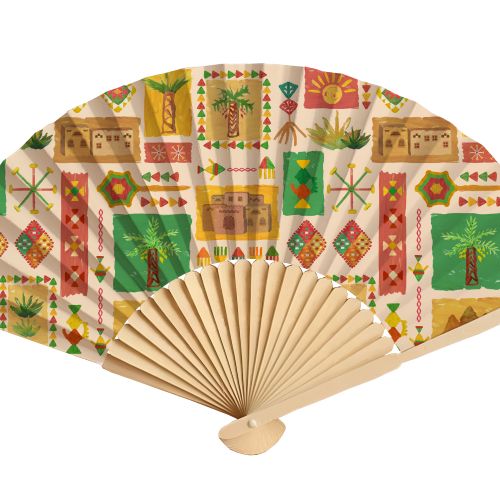 Hand Folding Fan - Siwa Edition